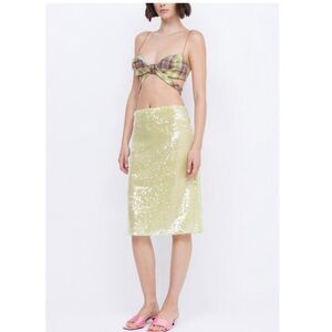 NWT Bec + Bridge Venus  Sequin Tank and Skirt FULL SET US:Size 2 AUS:Size 6